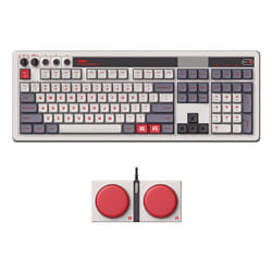 8Bitdo Retro 108 clavier Gaming USB + RF Wireless + Bluetooth Gris