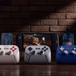 8Bitdo Pro 3 Bluetooth Blanc Bluetooth/RF/USB Manette de jeu Analogique/Numérique Android, MAC, Nintendo Switch, Nintendo Switch 2, PC - Vue supplémentaire 8