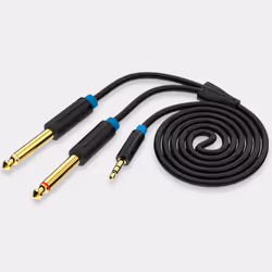 Vention BACBF, 3,5mm, Mâle, 2 x 6,35 mm, Mâle, 1 m, Noir