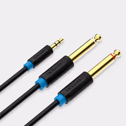 Vention BACBH câble audio 2 m 3,5mm 2 x 6,35 mm Noir
