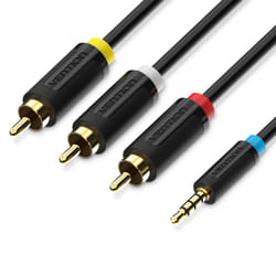Vention BCBBG câble video composite 1,5 m 3 x RCA Noir