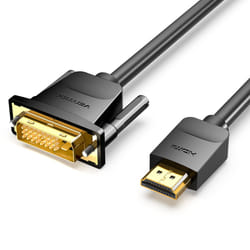 Vention ABFBH câble vidéo et adaptateur 2 m HDMI Type A (Standard) DVI-D Noir