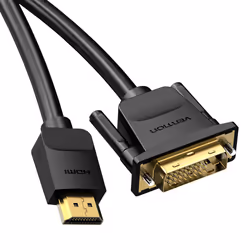 Vention ABFBH câble vidéo et adaptateur 2 m HDMI Type A (Standard) DVI-D Noir