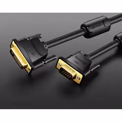 Vention EACBF câble vidéo et adaptateur 1 m DVI VGA (D-Sub) Noir