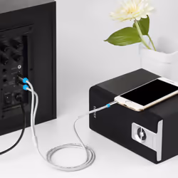 Vention BCFBF câble audio 1 m 3,5mm 2 x RCA Aluminium, Noir - Vue supplémentaire 4