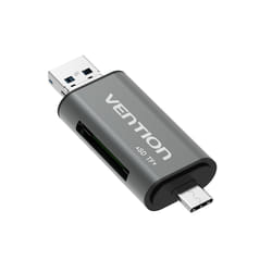 Vention CCJH0 lecteur de carte mémoire USB Type-A/USB Type-C/Micro-USB Gris