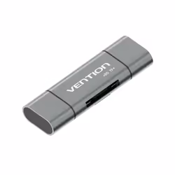 Vention CCJH0 lecteur de carte mémoire USB Type-A/USB Type-C/Micro-USB Gris