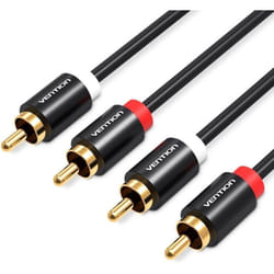 Vention - Cable stereo vab-r06-b150/ 2x male rca - 2x male rca/ 1.5m/ black