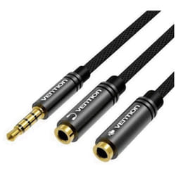 Cable de audio Splitter Jack male de 3.5 mm avec 2 connecteurs (casque et écouteurs) pour deux jacks stéréo de 0.3 mètres - - Vention