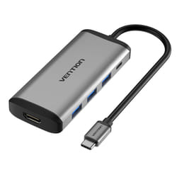 Vention CNBHB station d'accueil Avec fil USB 3.2 Gen 1 (3.1 Gen 1) Type-C Gris