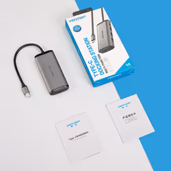 Vention CNBHB station d'accueil Avec fil USB 3.2 Gen 1 (3.1 Gen 1) Type-C Gris