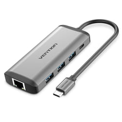 Vention CNDHB station d'accueil Avec fil USB 3.2 Gen 1 (3.1 Gen 1) Type-C Argent