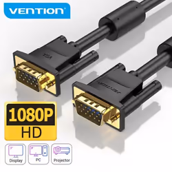 Câble VGA - VENTION - 5m - 1080P HD - Tressé - Anti-interférence