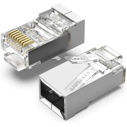 Vention IDAR0-10 connecteur de fils RJ-45 Argent, Transparent