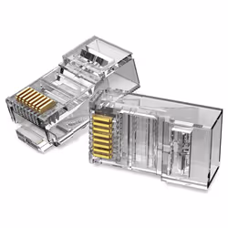 Vention IDBR0-50, RJ-45, Argent, Transparent, Mâle, Droit, Métal, Cat5e