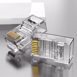 Vention IDBR0-50 connecteur de fils RJ-45 Argent, Transparent