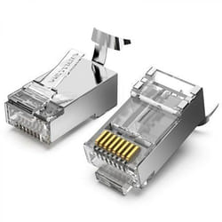 Vention IDER0-10 connecteur de fils RJ-45 Argent, Transparent