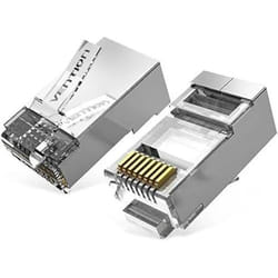 Vention IDFR0-10 connecteur de fils RJ-45 Argent, Transparent