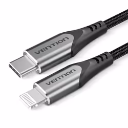Vention TACHH, Gris, USB C, Lightning, 2 m, Mâle, Mâle