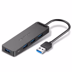 Vention CHLBB, USB 3.2 Gen 1 (3.1 Gen 1) Type-A, USB 3.2 Gen 1 (3.1 Gen 1) Type-A, 5000 Mbit/s, Noir, Acrylonitrile-Butadiène ...