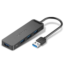 Vention CHLBB hub & concentrateur USB 3.2 Gen 1 (3.1 Gen 1) Type-A 5000 Mbit/s Noir