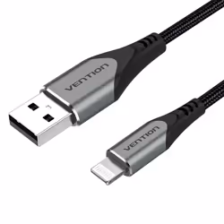 Vention LABHF, 1 m, Lightning, USB A, Mâle, Mâle, Aluminium, Gris