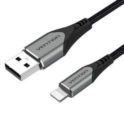 Vention LABHF câble Lightning 1 m Aluminium, Gris