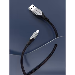 Vention LABHF câble Lightning 1 m Aluminium, Gris