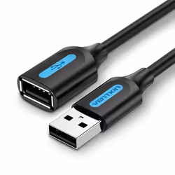 Vention CBIBH, 2 m, USB A, USB A, USB 2.0, 480 Mbit/s, Noir