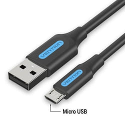 Vention COLBF câble USB 1 m USB 2.0 USB A Micro-USB B Noir