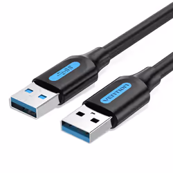 Vention CONBH, 2 m, USB A, USB A, USB 3.2 Gen 1 (3.1 Gen 1), 5000 Mbit/s, Noir