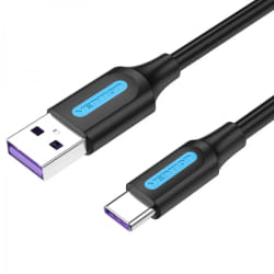 Vention Câble USB 2.0 Mâle vers USB-C - 1m Noir