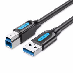 Vention COOBI, 3 m, USB A, USB B, USB 3.2 Gen 1 (3.1 Gen 1), 5000 Mbit/s, Noir