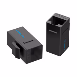 Vention VDD-B07-B, RJ-45, Noir, Femelle/Femelle, Droit, ABS, Cat5e