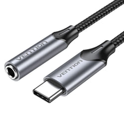 Vention BGMHA câble audio 0,1 m 3,5mm USB Type-C Gris