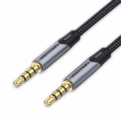 Vention BAQHF, 3.5mm TRRS, Mâle, 3.5mm TRRS, Mâle, 1 m, Gris