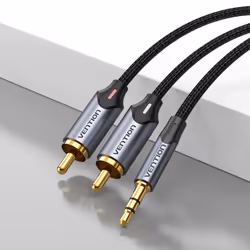 Vention BCNBH câble audio 2 m 3.5mm TRRS 2 x RCA Gris