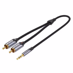 Vention BCNBI câble audio 3 m 3,5mm 2 x RCA Gris