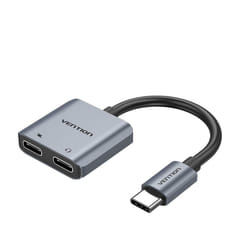 Vention BGZHA changeur de genre de câble USB-C 2x USB-C Gris