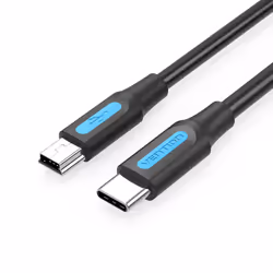Vention COWBF, 1 m, Mini-USB B, USB C, USB 2.0, 480 Mbit/s, Noir