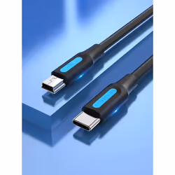 Vention COWBG, 1,5 m, Mini-USB B, USB C, USB 2.0, 480 Mbit/s, Noir