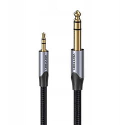 Cable stereo Vention bauhf/ jack 3.5 male -- jack 6.3 male/ 1m/ grey