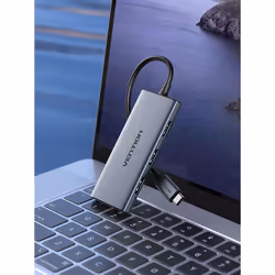 Vention TOOHB station d'accueil Avec fil USB 3.2 Gen 1 (3.1 Gen 1) Type-C Gris