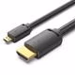 Vention AGIBH, 2 m, HDMI Type D (Micro), HDMI Type A (Standard), Noir