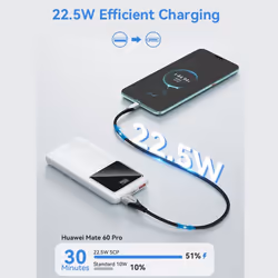 Vention Powerbank, ventiliacija, FHKW0, 10000 mAh, mikro USB, USB-C, 2xUSB-A, Blanc - Vue supplémentaire 6