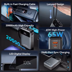 Vention FHYB0 banque d'alimentation électrique 20000 mAh Noir - Vue supplémentaire 3