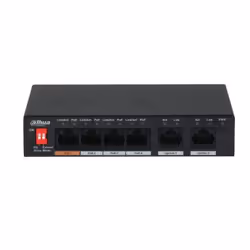 Dahua Technology PFS3006-4ET-60, Non-géré, L2, Fast Ethernet (10/100), Connexion Ethernet, supportant l'alimentation via ce p ...