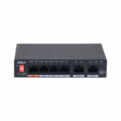 Dahua Technology PFS3006-4GT-60-V2 Gigabit Ethernet (10/100/1000) Connexion Ethernet, supportant l'alimentation via ce port (PoE) Noir