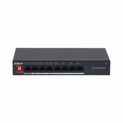Dahua Technology PoE DH-PFS3008-8ET-60 commutateur réseau Non-géré L2 Fast Ethernet (10/100) Connexion Ethernet, supportant l'alimentation via ce port (PoE) Noir