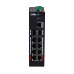 Dahua Technology PFS3211-8GT-120-V2 commutateur réseau Non-géré Gigabit Ethernet (10/100/1000) Connexion Ethernet, supportant l'alimentation via ce port (PoE) Montage sur le bureau ou sur le mur Noir
